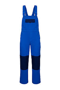 Напівкомбінезон робочий НОВАТОР волошка/темно-синій сумішова Zibo (65%п/е+35%х/б)