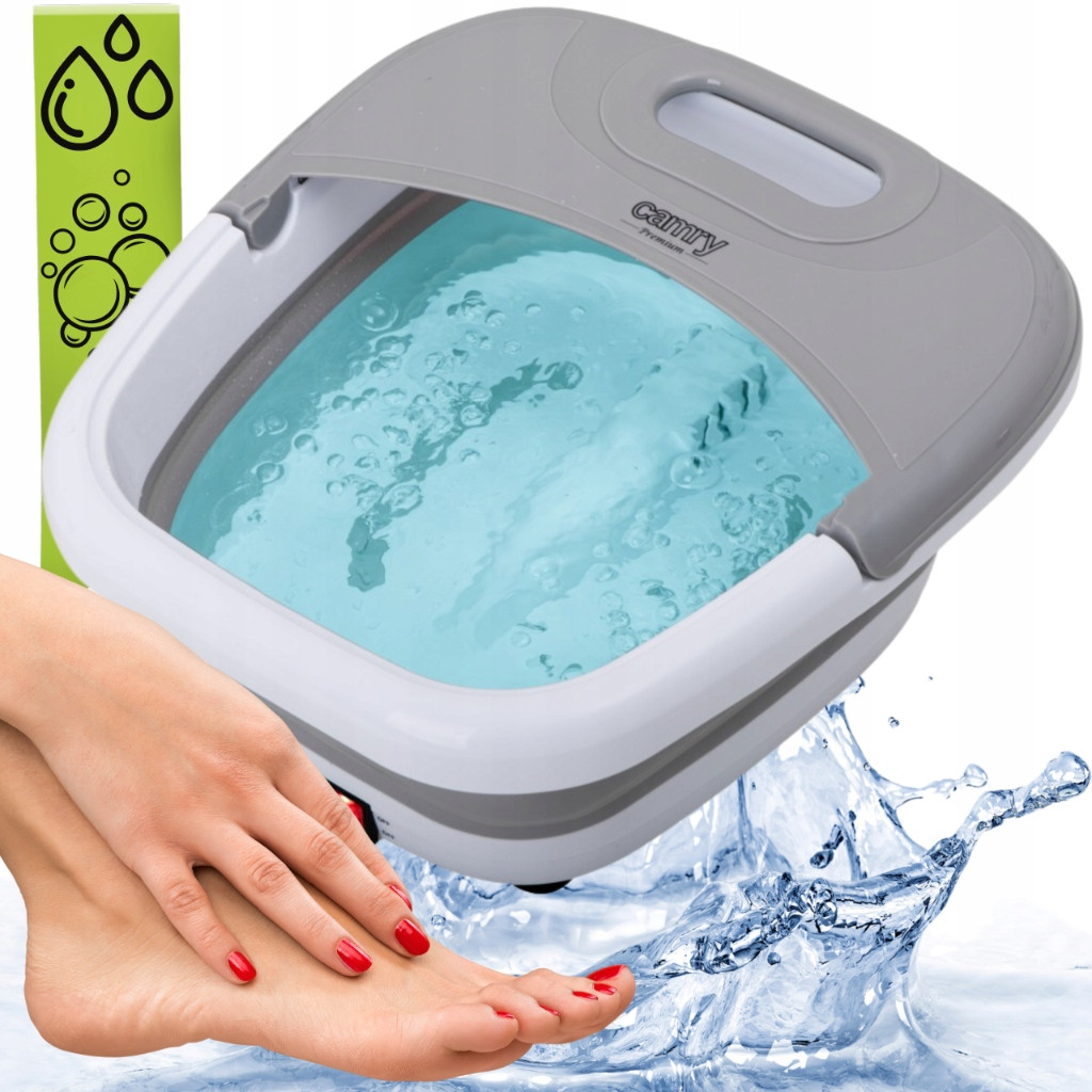 Складна гідромасажна ванночка для ніг Camry CR2174 з підігрівом води бульбашковим і вібраційним масажем, фото 1
