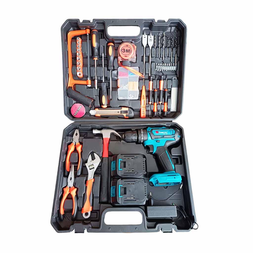 Шуруповерт акумуляторний Domotec TL 0054 з набором інструментів 54 предмети, фото 1