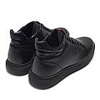 Чоловічі зимові шкіряні черевики ZG Black Red Premium Quality, фото 4