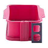 Форма силіконова прямокутна рознімна Kamille 26х11х6 см зі скляним дном, фото 2