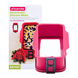 Форма силіконова прямокутна рознімна Kamille 26х11х6 см зі скляним дном, фото 3