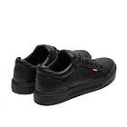 Чоловічі шкіряні кросівки Levis Black, фото 4