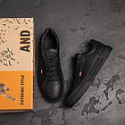 Чоловічі шкіряні кросівки Levis Black, фото 10