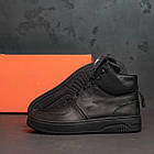 Чоловічі зимові черевики Black Leather, фото 10