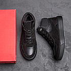 Чоловічі зимові черевики  Black Leather, фото 10