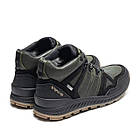 Чоловічі зимові шкіряні кросівки Е-series Clasic Olive, фото 3