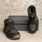 Чоловічі зимові шкіряні кросівки Е-series Clasic Olive, фото 5