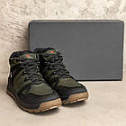 Чоловічі зимові шкіряні кросівки Е-series Clasic Olive, фото 7