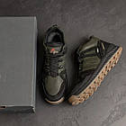 Чоловічі зимові шкіряні кросівки Е-series Clasic Olive, фото 9