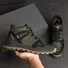 Чоловічі зимові шкіряні кросівки Е-series Clasic Olive, фото 10