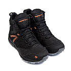 Чоловічі зимові шкіряні черевики Black, фото 3