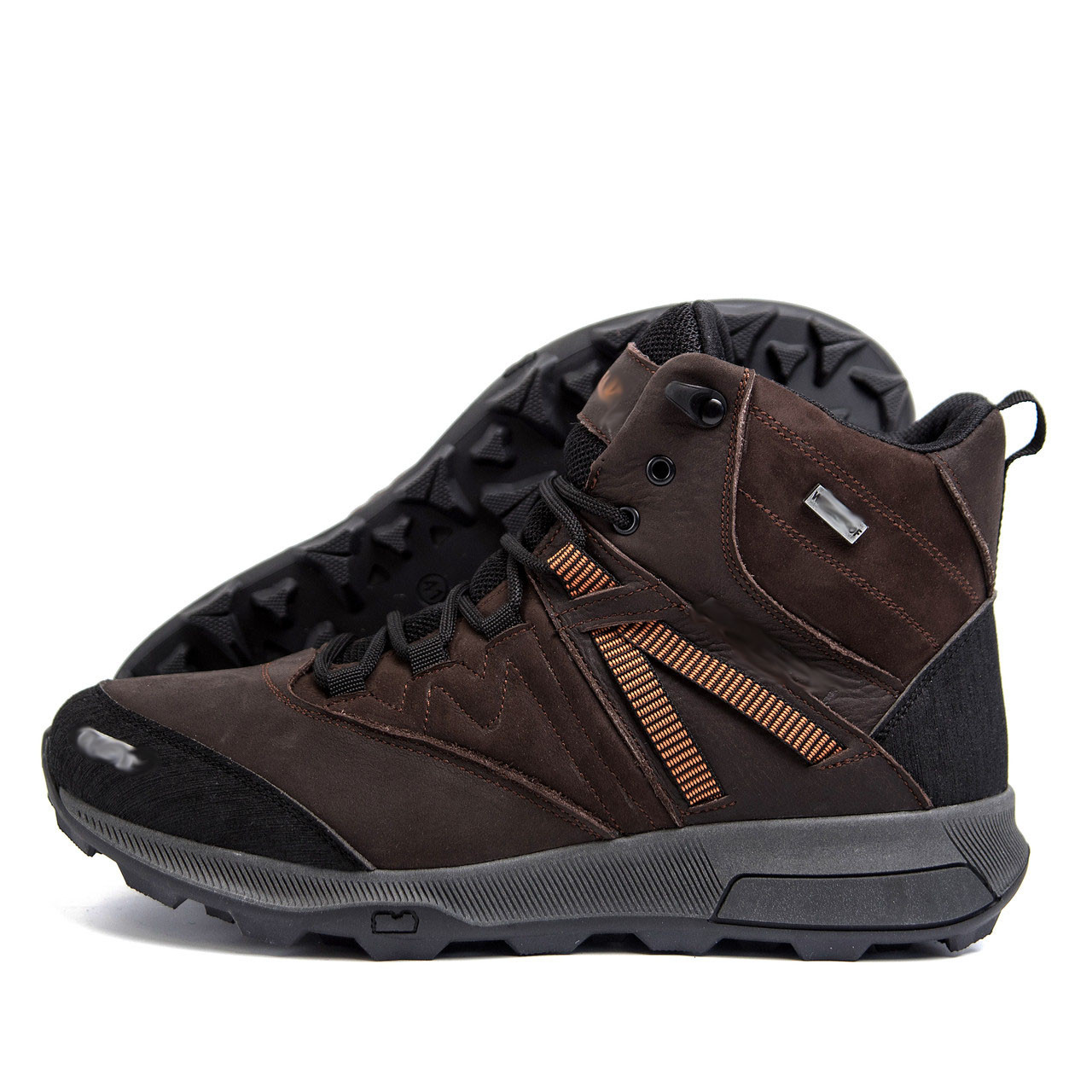 Чоловічі зимові шкіряні черевики Brown, фото 1