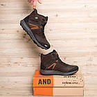 Чоловічі зимові шкіряні черевики Brown, фото 5