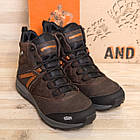 Чоловічі зимові шкіряні черевики Brown, фото 6