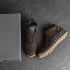 Чоловічі зимові шкіряні кросівки Е-series Clasic Brown, фото 10