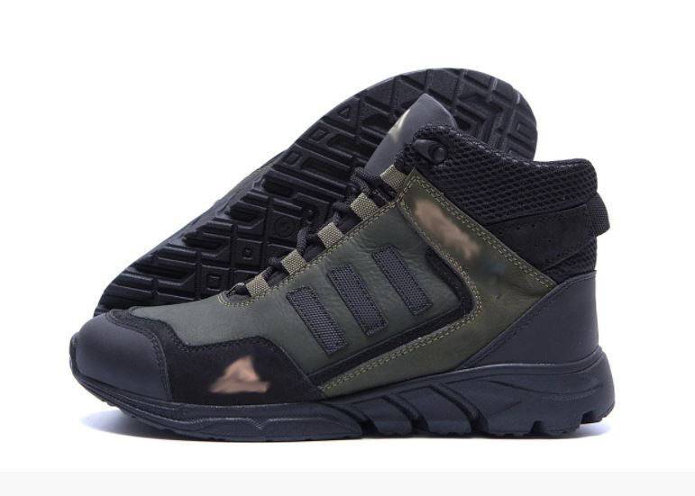 Чоловічі зимові шкіряні черевики Green, фото 1