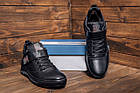 Чоловічі зимові шкіряні черевики Black, фото 10