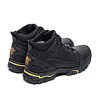 Чоловічі зимові шкіряні черевики Black, фото 4