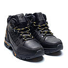 Чоловічі зимові шкіряні черевики NS black, фото 5