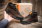 Чоловічі зимові шкіряні черевики NS brown, фото 3