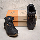 Чоловічі зимові шкіряні черевики Black, фото 6
