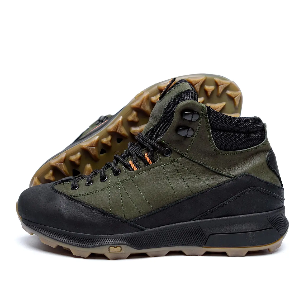 Чоловічі зимові шкіряні черевики Green, фото 1