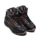 Чоловічі зимові шкіряні черевики  Chocolate, фото 3