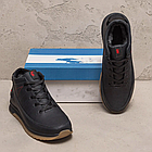 Чоловічі зимові шкіряні кросівки Black Classic, фото 7