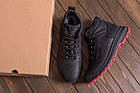 Чоловічі зимові шкіряні кросівки Black leather, фото 7