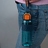 Пляшечка для води Kite, 800 мл, K25-1234-3 блакитно-помаранчова, фото 6