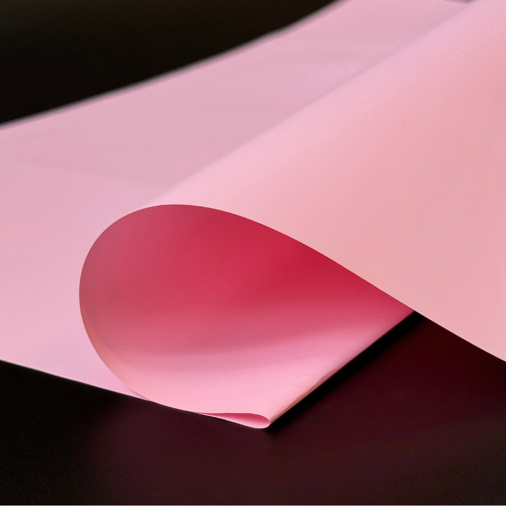 Флористична калька плівка для упаковки квітів, матова щільна, 56х56 см, світло рожевий 3 (20 листів), фото 1