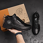 Чоловічі зимові шкіряні черевики DJ Step Black, фото 8