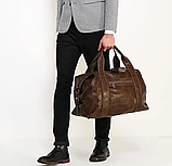 Дорожня чоловіча сумка саквояж David Jones (4132) коричнева, фото 5