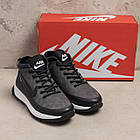 Чоловічі зимові шкіряні черевики Air Max Grey, фото 6