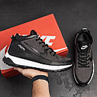 Чоловічі зимові шкіряні черевики Air Max Grey, фото 8