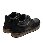Чоловічі зимові шкіряні кросівки Winter Smash Black, фото 4