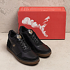 Чоловічі зимові шкіряні кросівки Winter Smash Black, фото 5