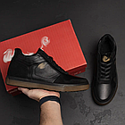 Чоловічі зимові шкіряні кросівки Winter Smash Black, фото 8