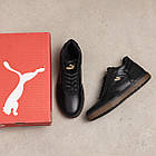 Чоловічі зимові шкіряні кросівки Winter Smash Black, фото 5