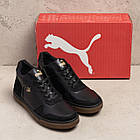 Чоловічі зимові шкіряні кросівки Winter Smash Black, фото 6