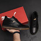 Чоловічі зимові шкіряні кросівки Winter Smash Black, фото 8