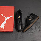 Чоловічі зимові шкіряні кросівки Winter Smash Black, фото 10