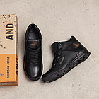 Чоловічі зимові шкіряні черевики  Y-707, фото 7