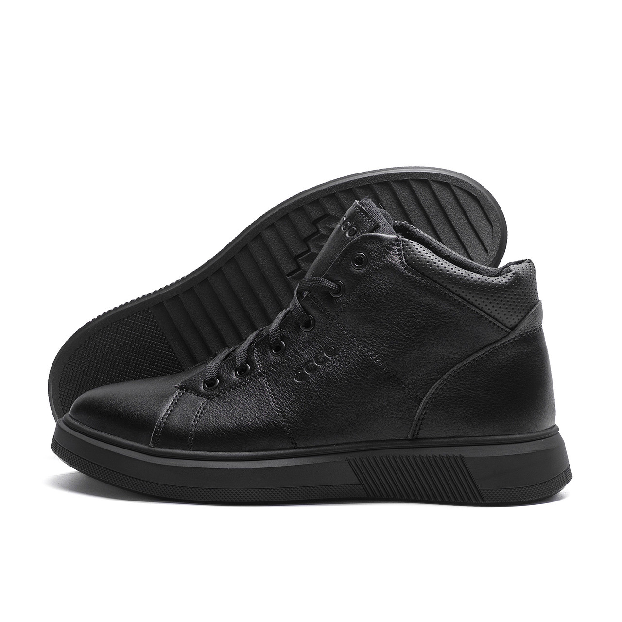 Чоловічі зимові шкіряні черевики E-series Black, фото 1