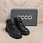 Чоловічі зимові шкіряні черевики E-series Black, фото 5