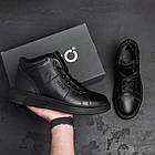 Чоловічі зимові шкіряні черевики E-series Black, фото 8