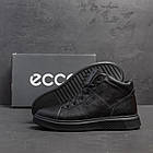 Чоловічі зимові шкіряні черевики E-series Black, фото 9