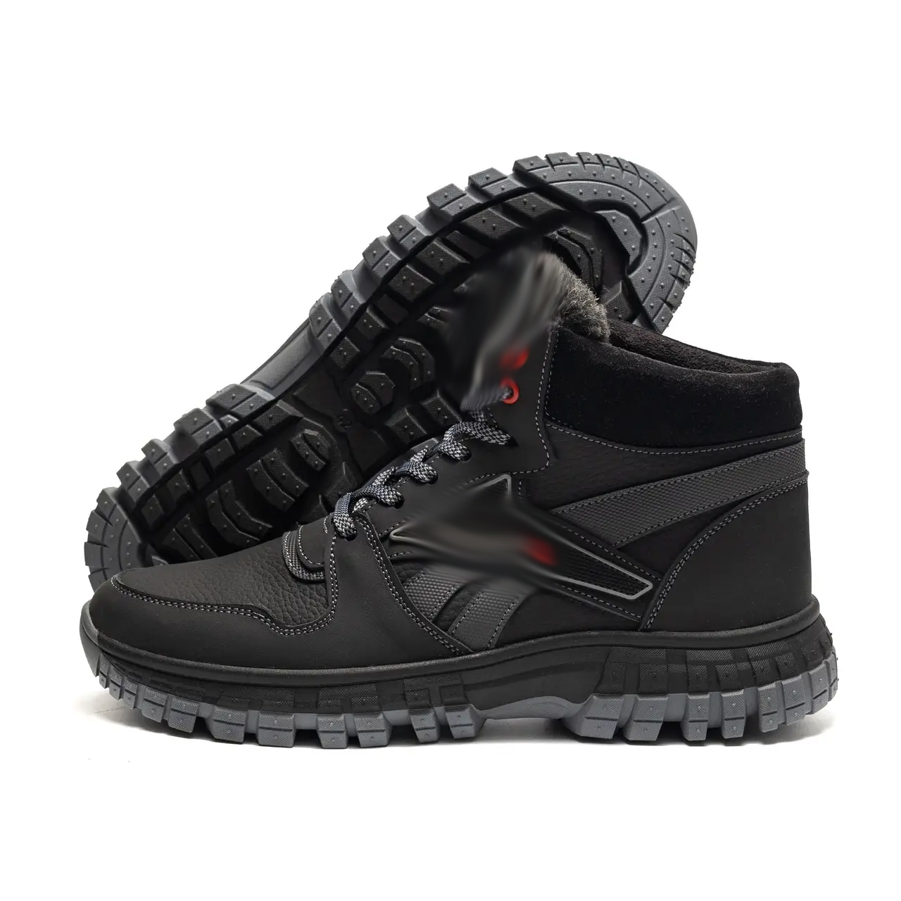 Чоловічі зимові черевики RB Support Black, фото 1