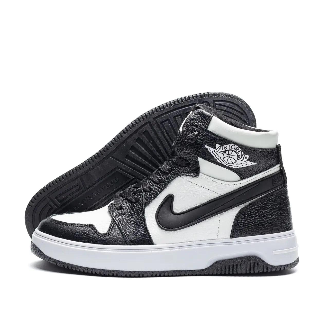 Чоловічі зимові шкіряні кросівки White, фото 1